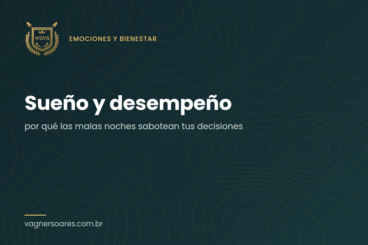 Un ejecutivo cansado se frota los ojos, apoyado en un escritorio junto a una taza